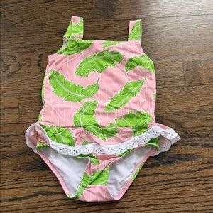 The Beaufort Bonnet Company (TBBC) pink colony camouflage skirted bathing suit
